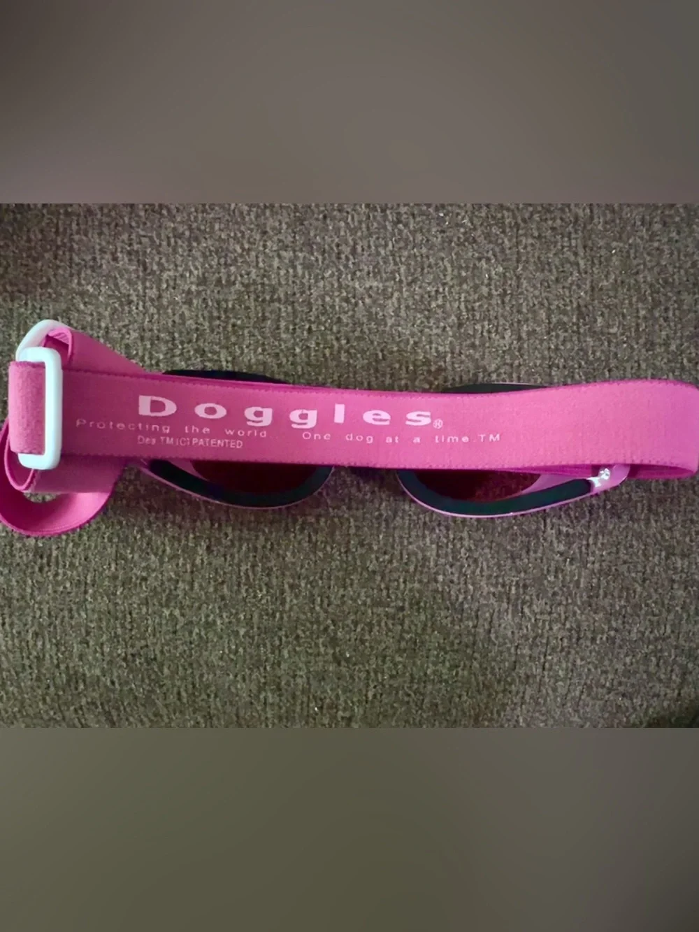 Doggles Protective Dog Eyewear-Pink Frame/Lens-100% UV Block Sunglasses-Size M